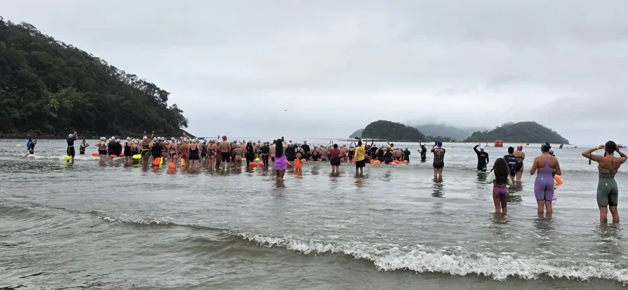 A praia se prepara para a prova